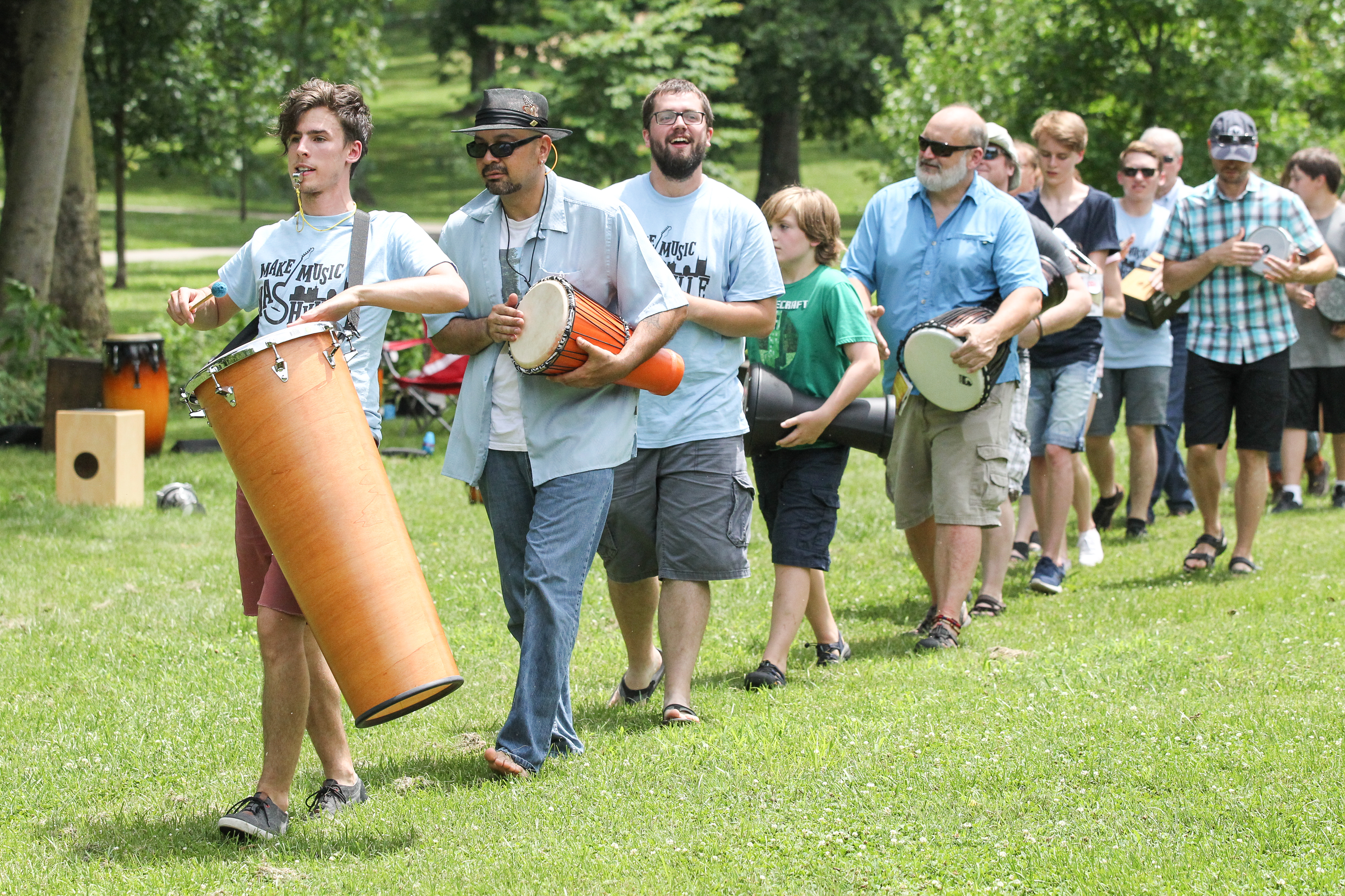 Drum Circle at Make Music Nashville 2015